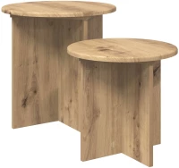 vidaXL Σετ βοηθητικά τραπεζάκια με αποθήκευση 2 pcs Artisan Δρυς
