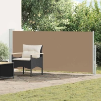 vidaXL Ανακλινόμενος Πλευρικός Απλώστρα Taupe 500 x 140 εκ.