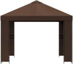 vidaXL Κιόσκι 3 x 3 m Καφέ Πολυεστέρας και Χάλυβας 190 gsm