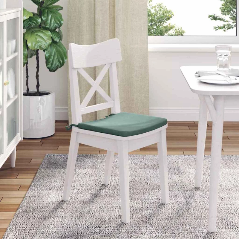 vidaXL Μαξιλάρια καθισμάτων 4 pcs Θαλασσί 40 x 40 x 3 cm Βελούδο