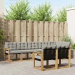 vidaXL Σειρά Καναπέ Εξωτερικού 8 pcs Λευκό και Ανοιχτό Γκρι