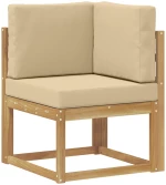 vidaXL Σειρά Καναπέ Εξωτερικού με μαξιλάρι 6 pcs Λευκό και Μπεζ