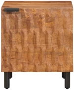 vidaXL Κομοδίνο 2 pcs Καφέ 40 x 33 x 46 εκ. Στερεό ξύλο μάνγκο