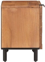 vidaXL Κομοδίνο 2 pcs Καφέ 40 x 33 x 46 εκ. Στερεό ξύλο μάνγκο