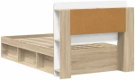 vidaXL Σκελετός κρεβατιού με αποθήκευση Sonoma Δρυς 75 x 190 cm