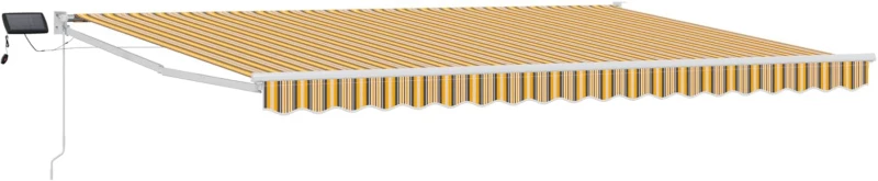 vidaXL Χειροκίνητη αναδιπλούμενη τέντα με LED 4,5 x 3 μ
