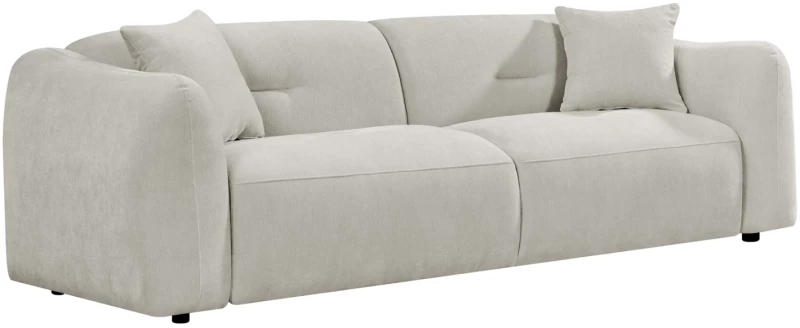 ΚΑΝΑΠΕΣ 3-ΘΕΣΙΟΣ JUNOA HM3333.02 ΕΚΡΟΥ ΥΦΑΣΜΑ 228x89x74Υεκ