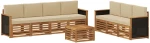 vidaXL Σετ Καναπέ με μαξιλάρι 8 pcs Στερεό Ξύλο Ακακίας