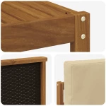 vidaXL Σετ Καναπέ με μαξιλάρι 8 pcs Στερεό Ξύλο Ακακίας