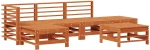 vidaXL Σετ Ξαπλώστρας Κήπου 6 pcs Κερί Παλαίωσης Μασίφ Ξύλο Πεύκου