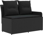 vidaXL Σύνολα επίπλων με μαξιλάρι 8 pcs Μαύρο Ράτα PE