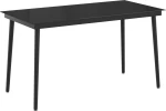 vidaXL Σετ Τραπέζι Καναπέ με μαξιλάρι 7 pcs Μαύρο και Κρεμ Λευκό