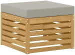 vidaXL Σειρά Καναπέ Εξωτερικού 4 pcs Λευκό και Ανοιχτό Γκρι