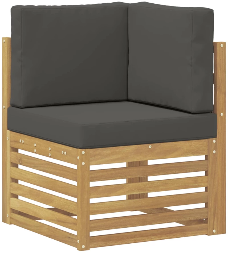 vidaXL Σετ Καναπέ 4 pcs Άσπρο και Ανθρακί 185,5 x 126,5 x 73 εκ