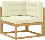vidaXL Σειρά Καναπέ Εξωτερικού με μαξιλάρι 7 pcs Λευκό και Κρεμ