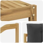 vidaXL Σειρά Καναπέ Εξωτερικού με μαξιλάρι 4 pcs Άσπρο και Ανθρακί