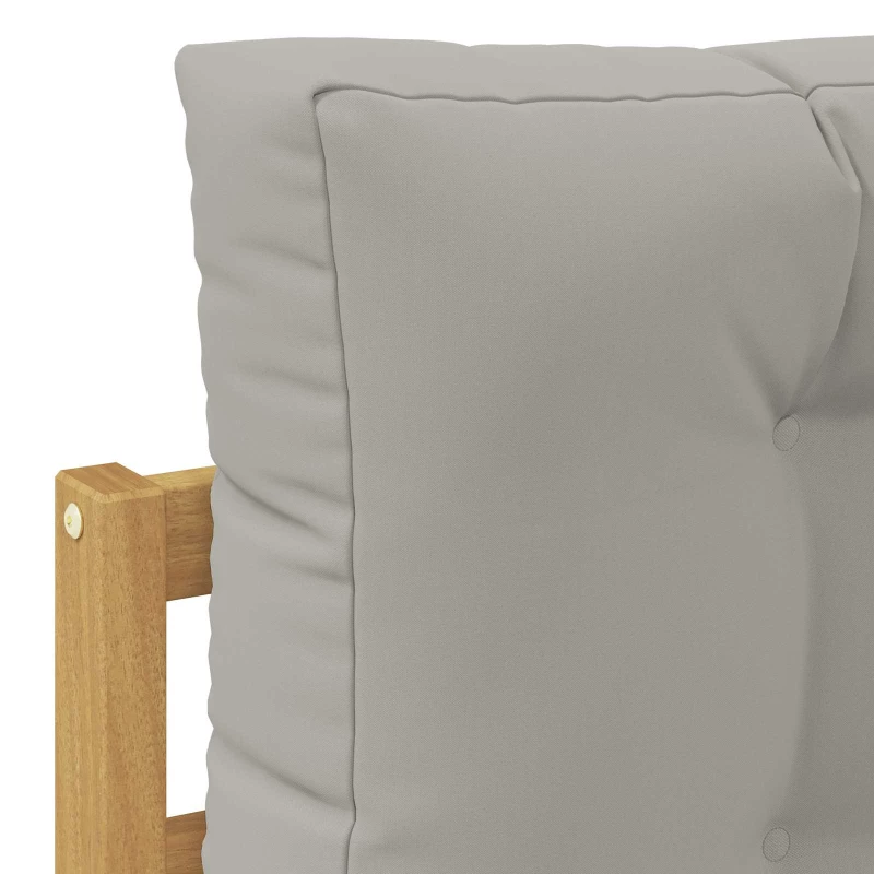 vidaXL Σειρά Καναπέ Εξωτερικού 5 pcs Λευκό και Ανοιχτό Γκρι