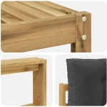 vidaXL Σειρά Καναπέ Εξωτερικού με μαξιλάρι 6 pcs Άσπρο και Ανθρακί