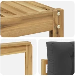 vidaXL Σειρά Καναπέ Εξωτερικού με μαξιλάρι 7 pcs Άσπρο και Ανθρακί
