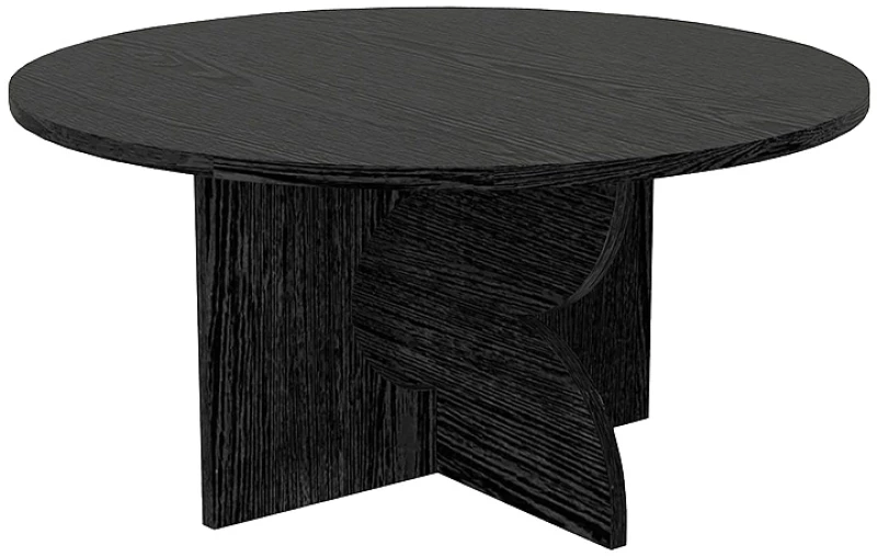 Τραπεζάκι σαλονιού Mara Megapap χρώμα sencron black Ø75x36,8εκ.