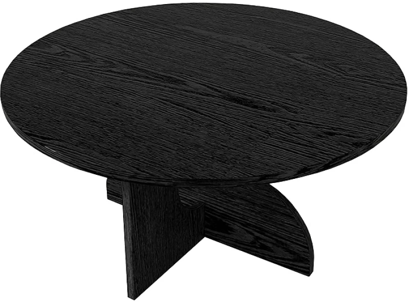 Τραπεζάκι σαλονιού Mara Megapap χρώμα sencron black Ø75x36,8εκ.