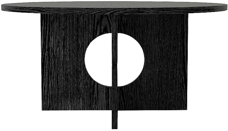 Τραπεζάκι σαλονιού Mara Megapap χρώμα sencron black Ø75x36,8εκ.
