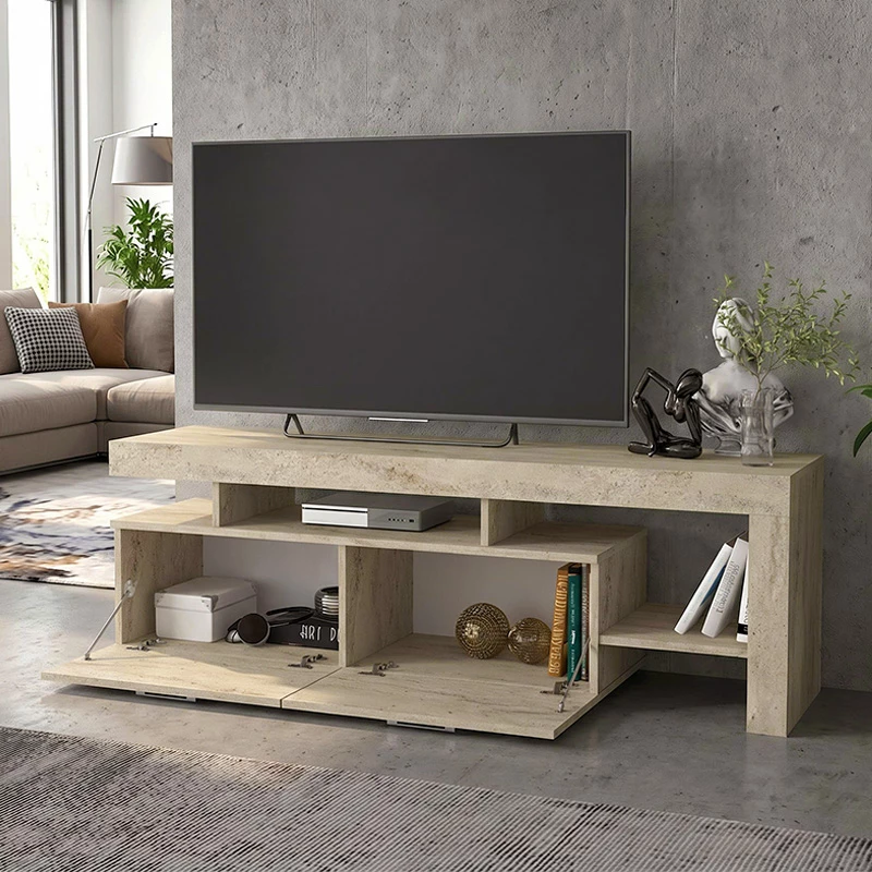 Έπιπλο τηλεόρασης Acnes Megapap χρώμα travertine 160x40x53εκ.