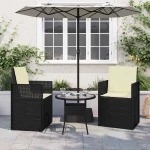 vidaXL Μαξιλάρια Καθίσματος και Πλάτης 2 pcs Κρεμ 47 x 45 x 2 εκ