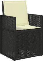 vidaXL Μαξιλάρια Καθίσματος και Πλάτης 2 pcs Κρεμ 47 x 45 x 2 εκ