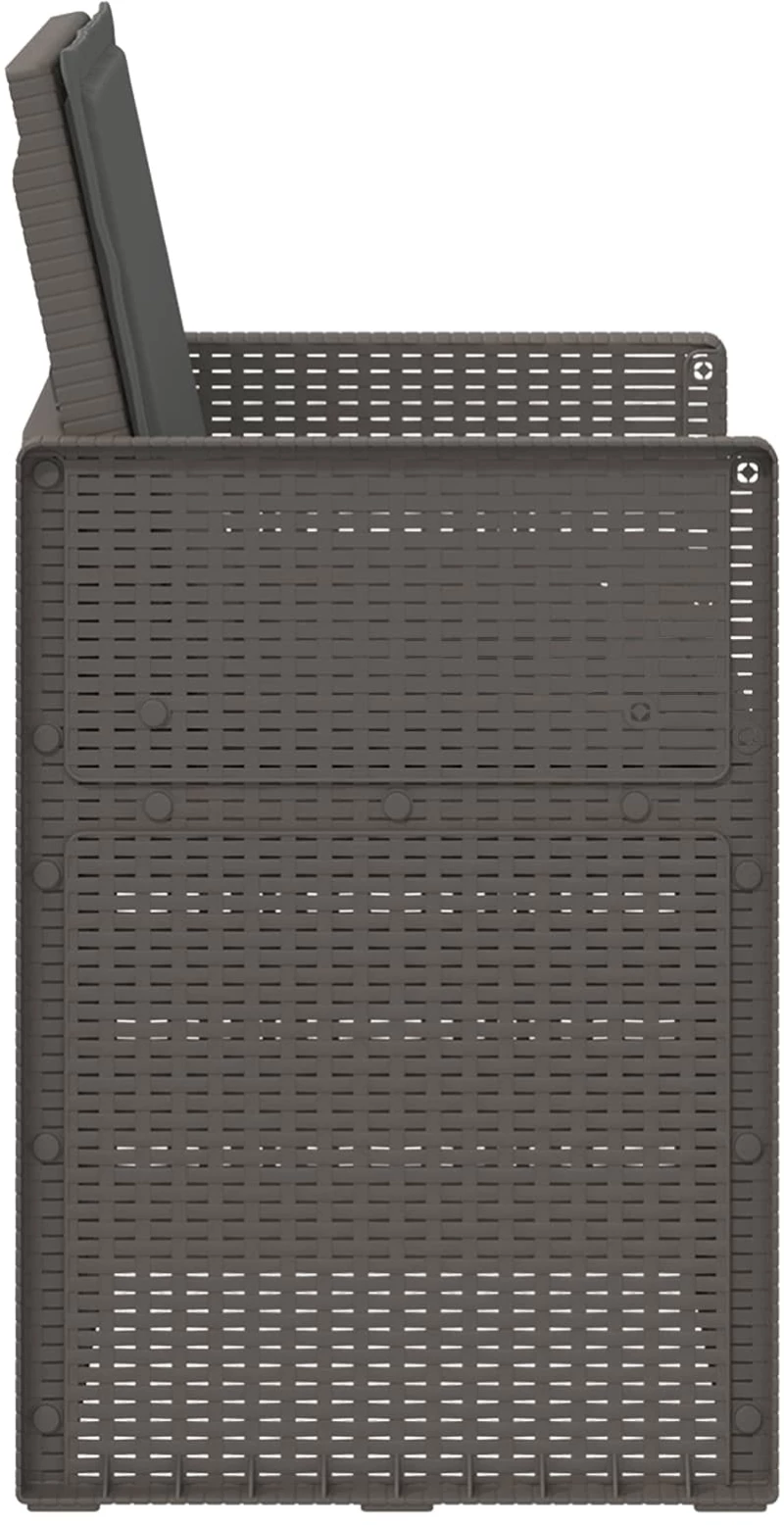 vidaXL Καρέκλες Εστιατορίου Κήπου 2 pcs Ανοιχτό Γκρι και Ανθρακί PP