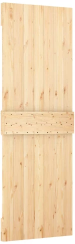 vidaXL Συρόμενη Πόρτα Φυσικό και Λευκό 70 x 210 cm