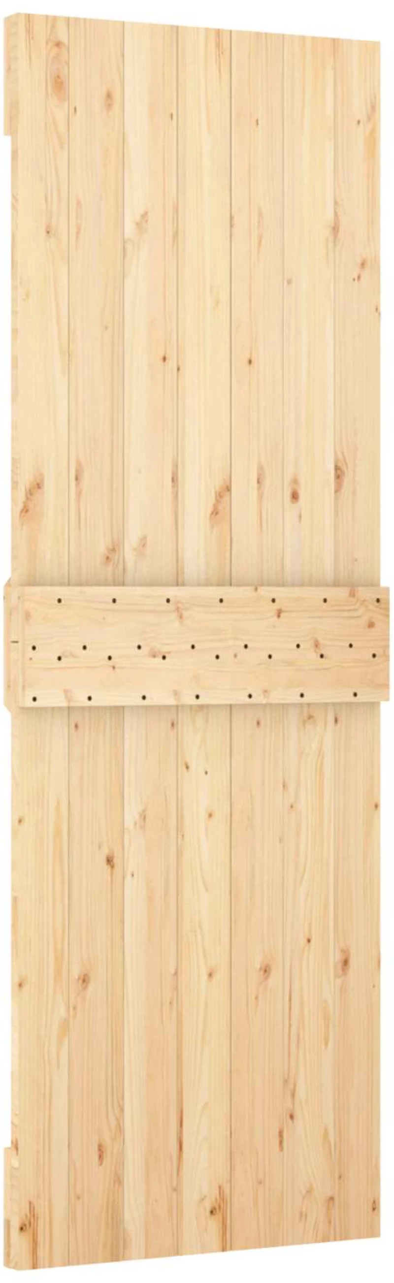 vidaXL Συρόμενη Πόρτα Φυσικό και Λευκό 70 x 210 cm