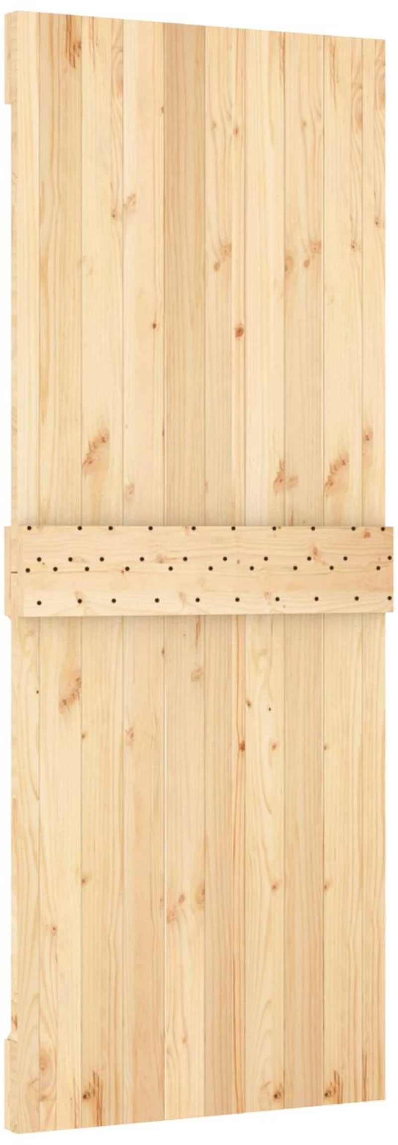 vidaXL Συρόμενη Πόρτα Φυσικό και Λευκό 80 x 210 cm