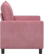 vidaXL Καναπές Ροζ 126 x 81 x 87,5 εκ Βελούδο