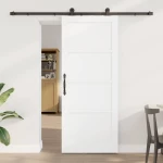vidaXL Συρόμενη Πόρτα ORKDAL Λευκό 83 x 202 εκ. Μασίφ Ξύλο Πεύκου