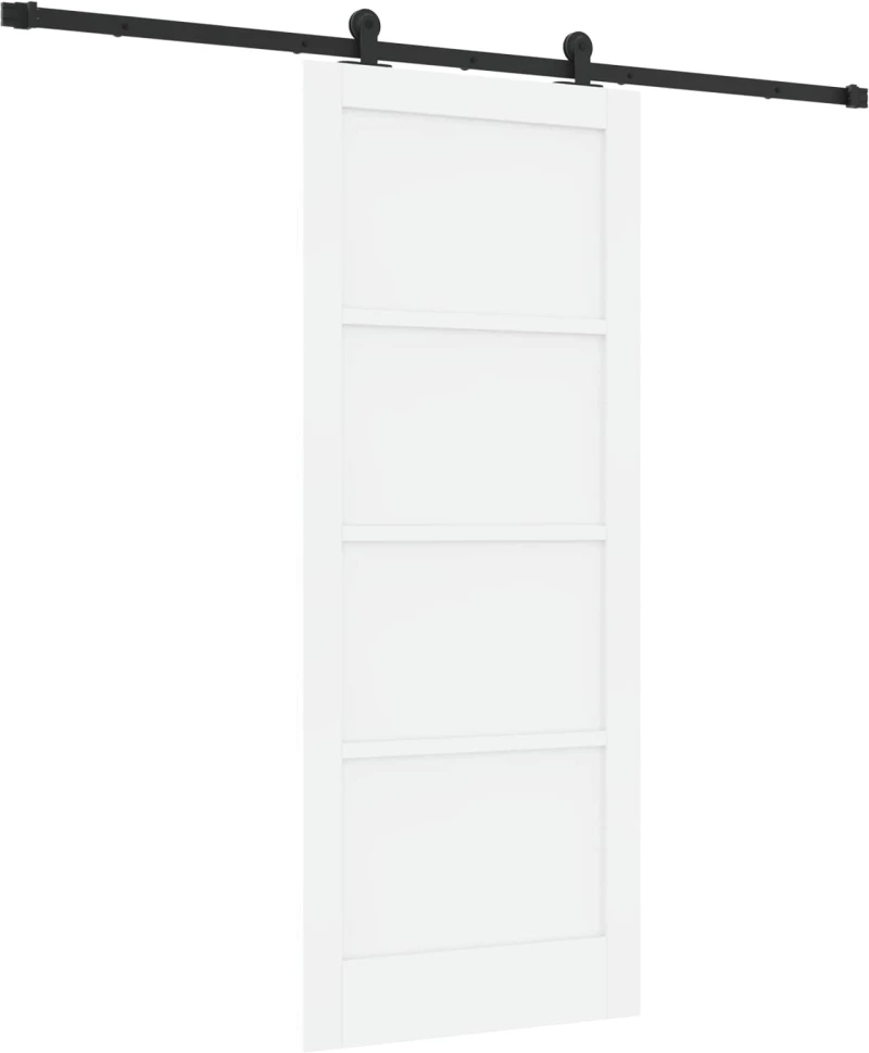 vidaXL Συρόμενη Πόρτα ORKDAL Λευκό 83 x 202 εκ. Μασίφ Ξύλο Πεύκου