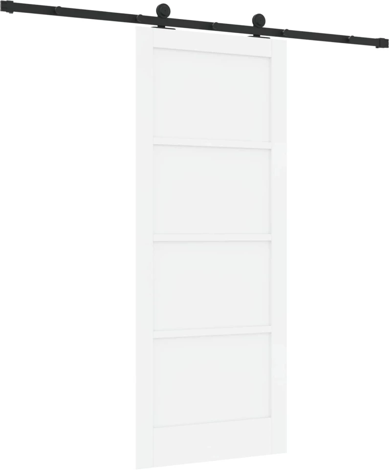 vidaXL Συρόμενη Πόρτα ORKDAL Λευκό 83 x 202 εκ. Μασίφ Ξύλο Πεύκου