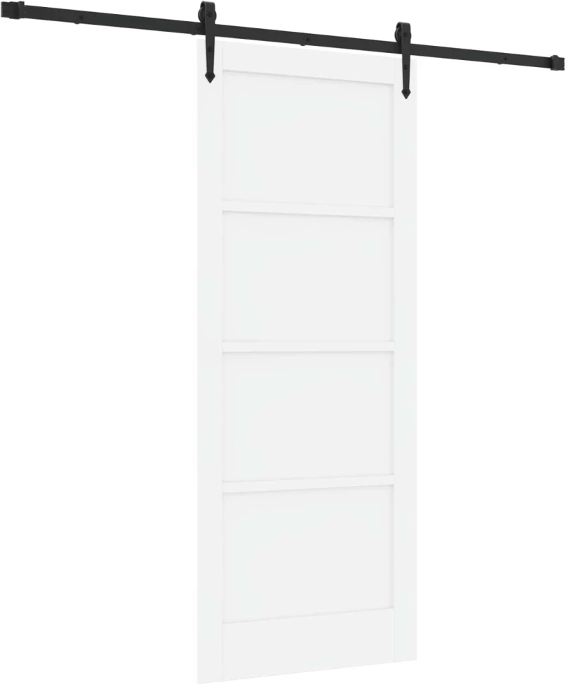 vidaXL Συρόμενη Πόρτα ORKDAL Λευκό 83 x 202 εκ. Μασίφ Ξύλο Πεύκου