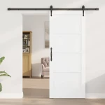vidaXL Συρόμενη Πόρτα ORKDAL Λευκό 83 x 202 εκ. Μασίφ Ξύλο Πεύκου