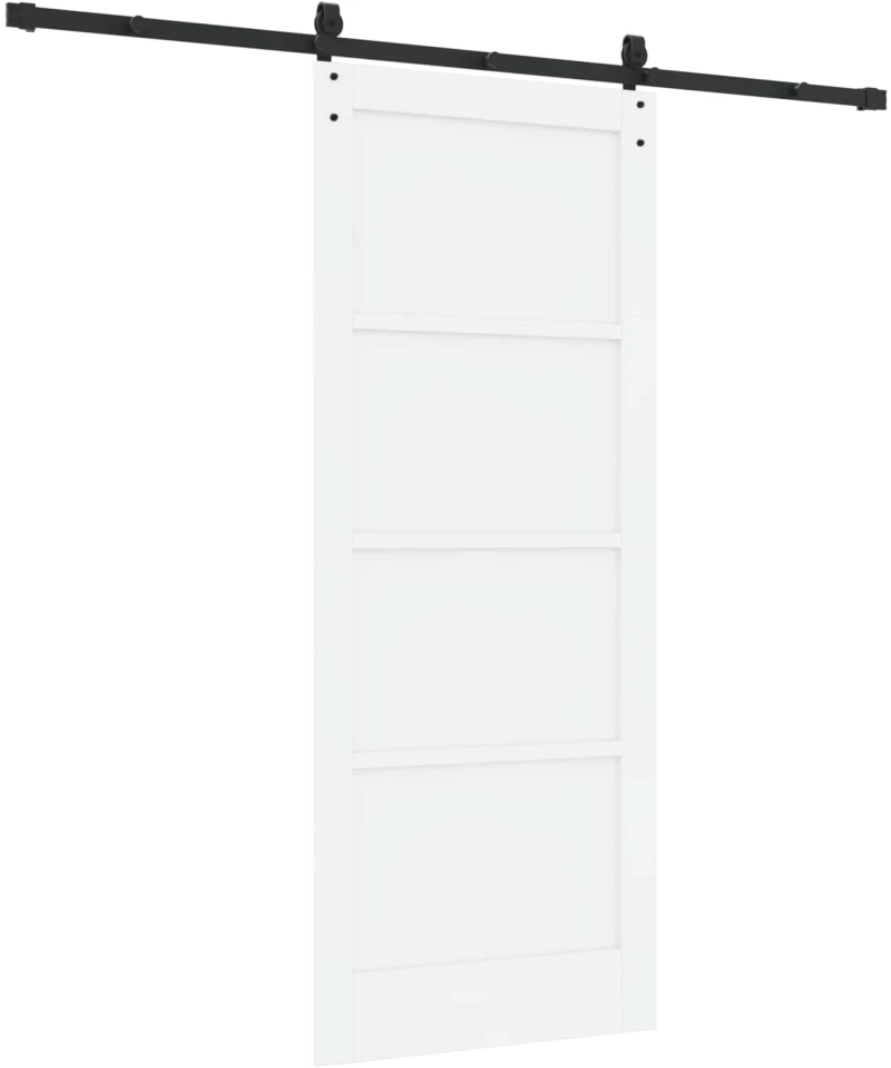 vidaXL Συρόμενη Πόρτα ORKDAL Λευκό 83 x 202 εκ. Μασίφ Ξύλο Πεύκου