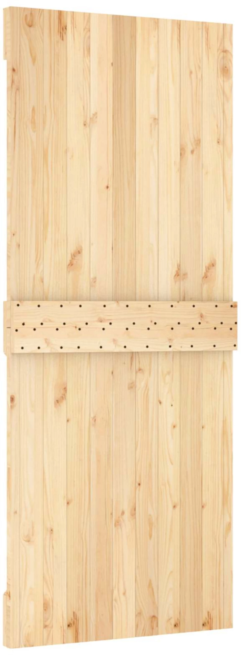 vidaXL Συρόμενη Πόρτα Φυσικό και Λευκό 85 x 210 cm