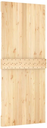 vidaXL Συρόμενη Πόρτα Φυσικό και Λευκό 85 x 210 cm