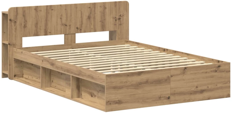 vidaXL Σκελετός κρεβατιού με αποθήκευση Artisan Δρυς 150 x 200 cm
