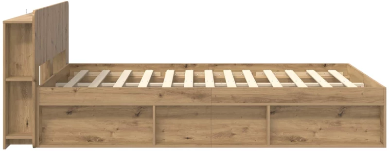 vidaXL Σκελετός κρεβατιού με αποθήκευση Artisan Δρυς 150 x 200 cm
