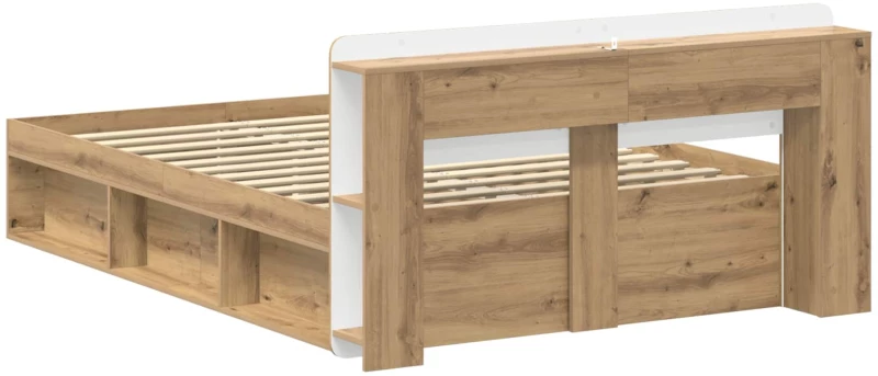 vidaXL Σκελετός κρεβατιού με αποθήκευση Artisan Δρυς 150 x 200 cm