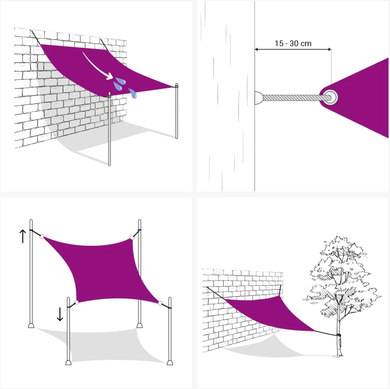 vidaXL Ικανότητα Σκίασης Γκρι και Λευκό 2 x 4,5 m HDPE