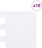 vidaXL Πλακάκι Subway 10 pcs Λευκό 30 x 30 cm Πολυουρεθάνη και PET