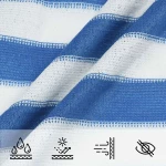 vidaXL Ικανότητα Σκίασης Μπλε και άσπρο 3,5 x 4,5 m HDPE