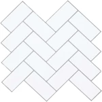 vidaXL Πλακάκι ψαροκόκαλο 50 pcs Λευκό Γκρι 30 x 30 cm