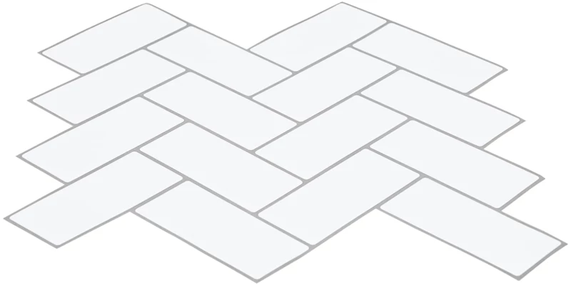 vidaXL Πλακάκι ψαροκόκαλο 50 pcs Λευκό Γκρι 30 x 30 cm